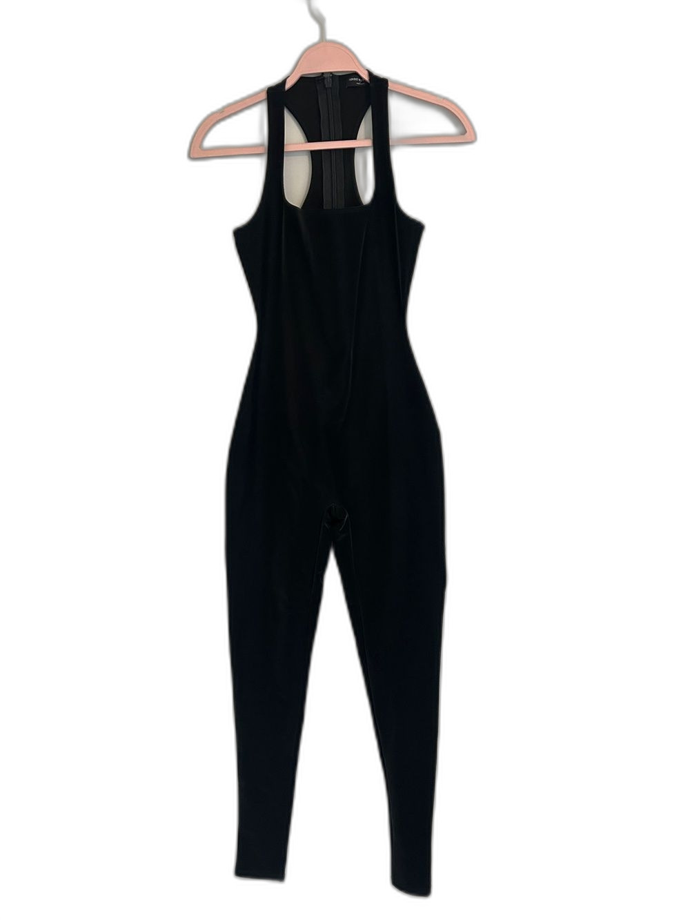 Naked Wardrobe Black Racerback Fitted Jumpsuit Catsuit NWOT